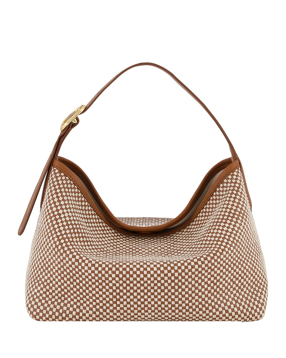Vince Vivian Small Woven Leather Hobo Bag