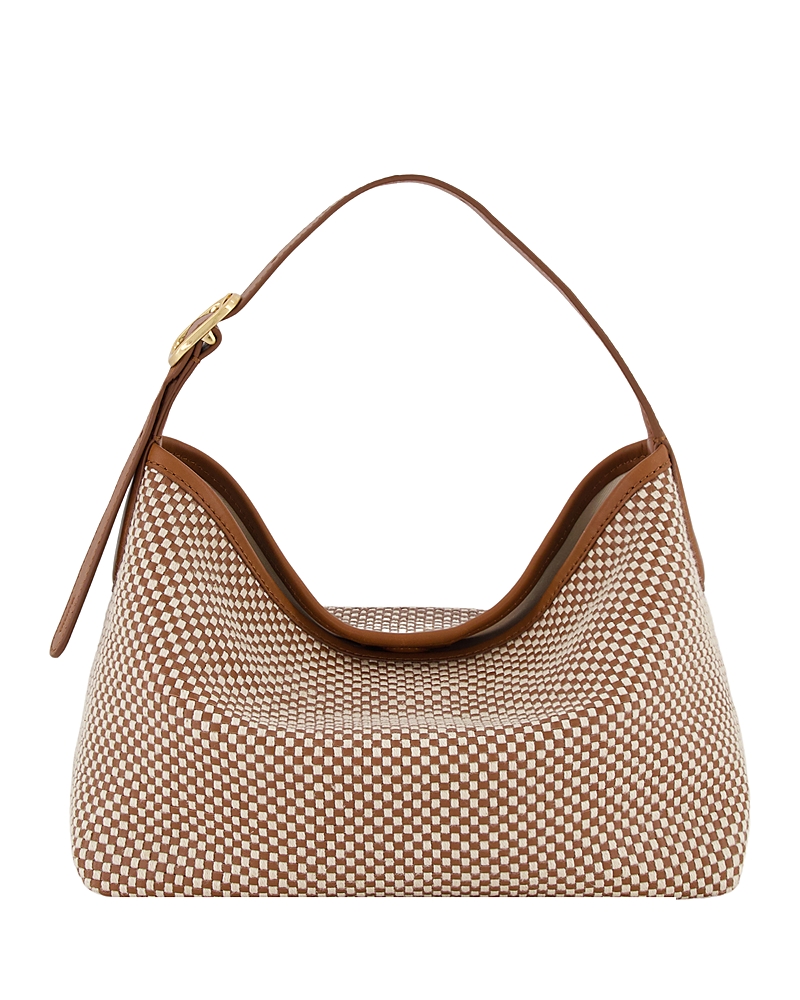 Vince Vivian Small Woven Leather Hobo Bag
