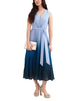 Petite Mira Blue Ombr&eacute; Sleeveless Dress