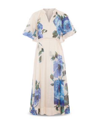 Adeline Cream Floral Midi Dress