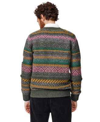  Fair Isle Wool Cardigan