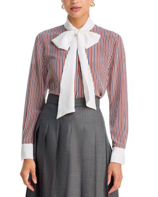 Bow Neck Silk Top
