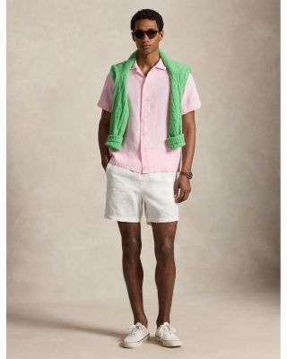 Classic Fit Short-Sleeve Linen Camp Shirt