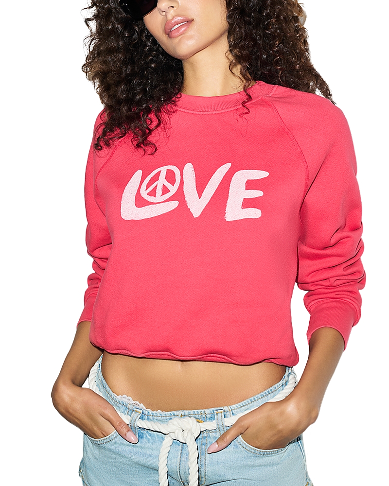 Re/Done Love And Peace Classic Crewneck Sweatshirt