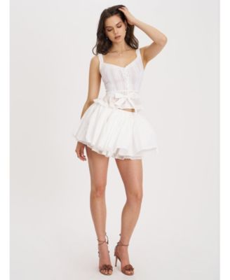  Aliya Cotton Poplin Button Up Sleeveless Top