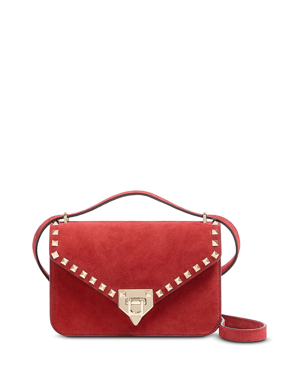 Valentino Garavani Small Studded Suede Shoulder Bag