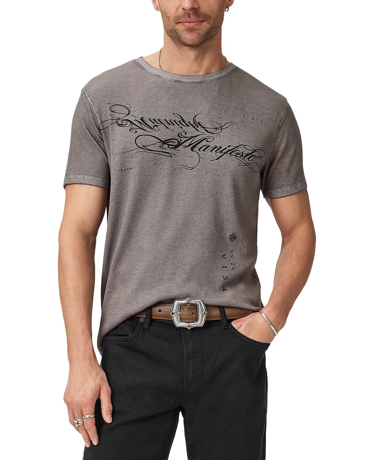 John Varvatos Short Sleeve Clean Crewneck Tee