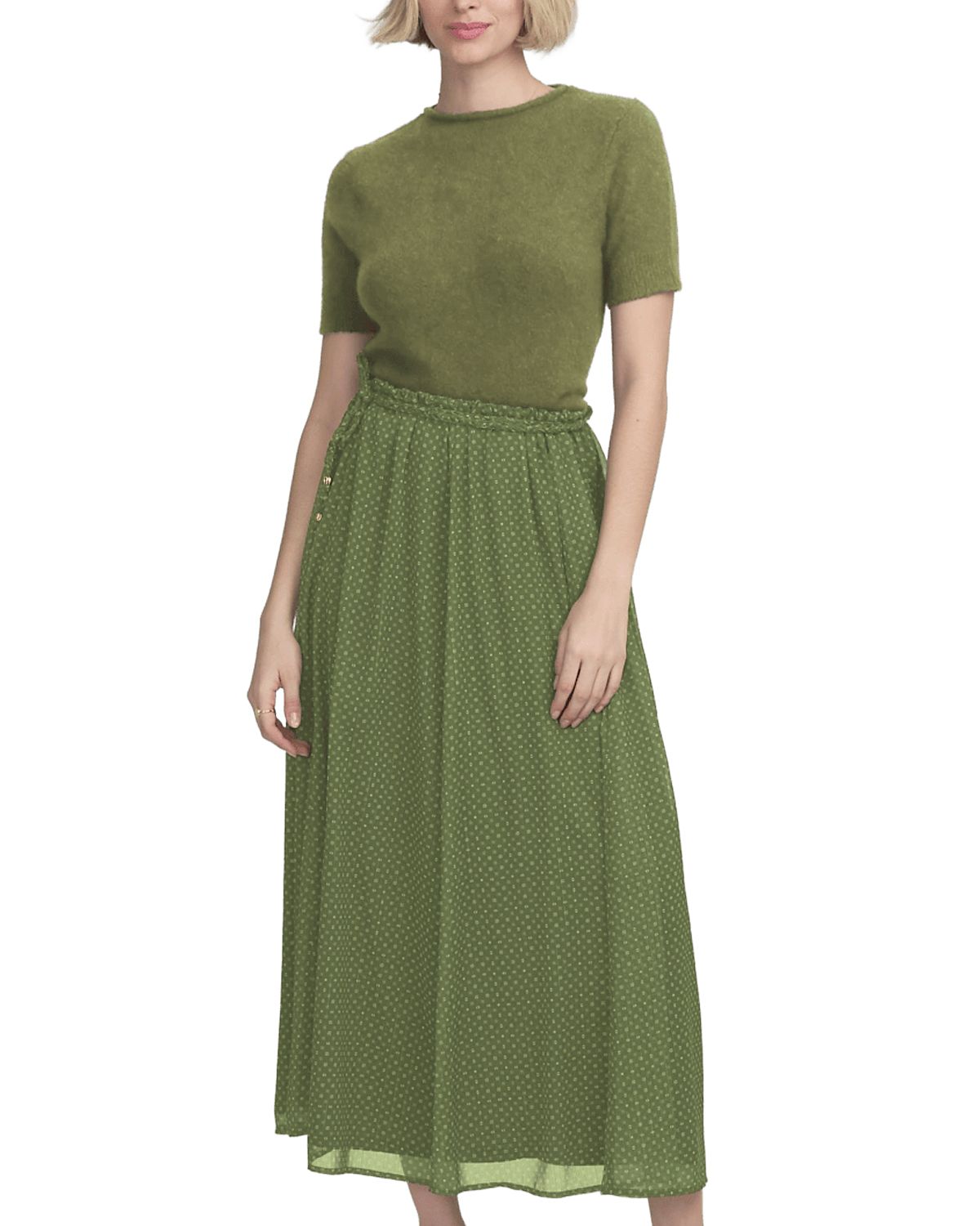 Elle Collection Moss Yarn Shell Sweater