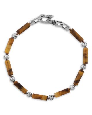 Sterling Silver Tiger Eye Bead Bracelet