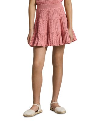 Girls' Mini Cable Tiered Cotton Skirt - Big Kid