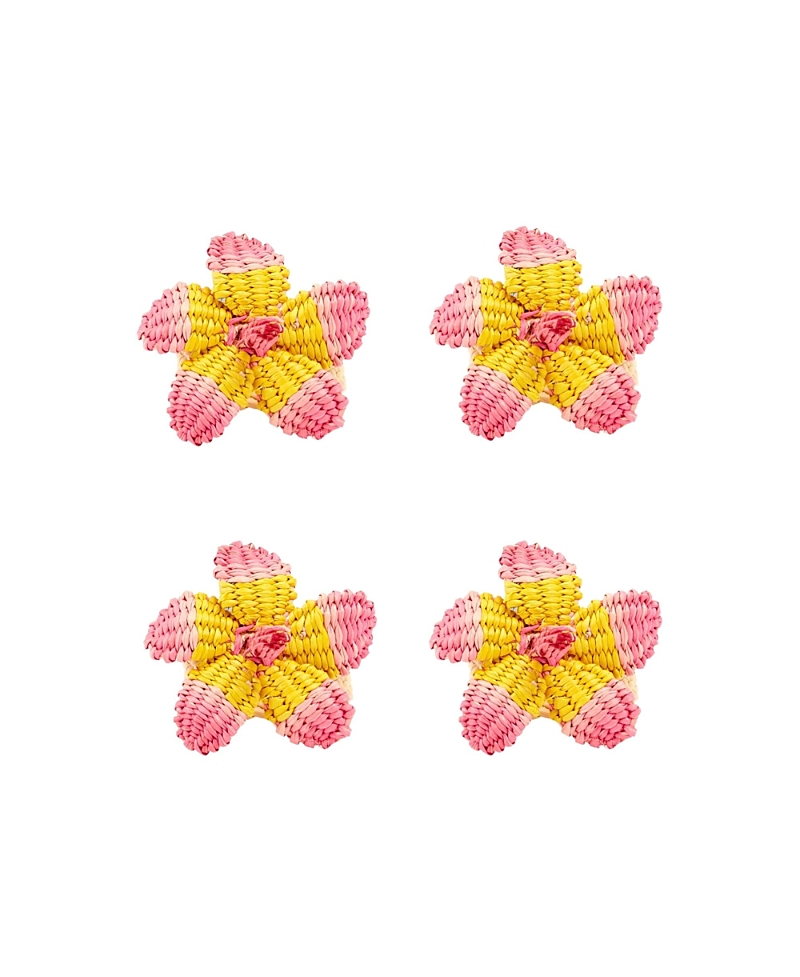 Coro Cora Hibiscus Napkin Ring - Set of 4