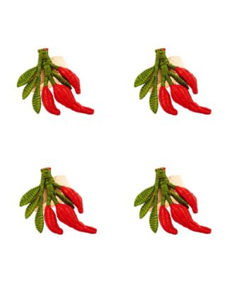  Red Chili Pepper Napkin Ring - Set of 4