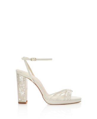  Women's Rosalina Ankle Strap Pearl Platform Heel Sandal