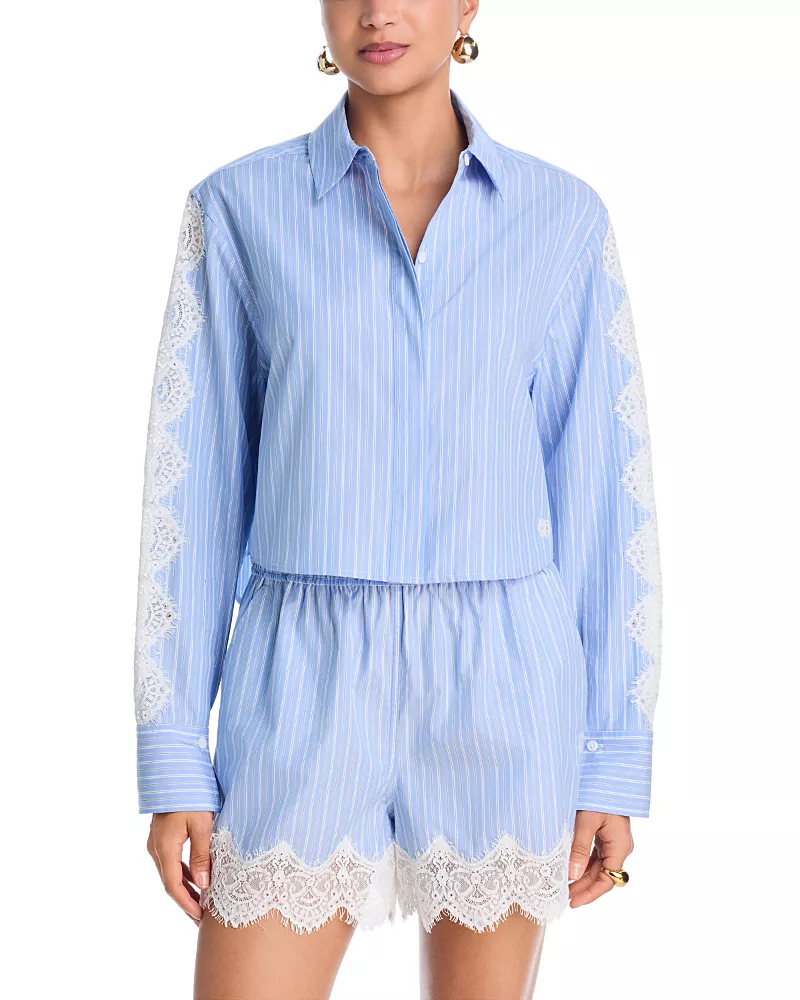 Simkhai Renata Cropped Shirt