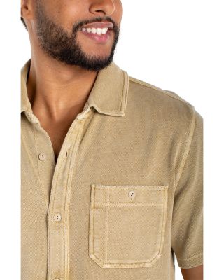 Knit Short Sleeve Button Up Shirt