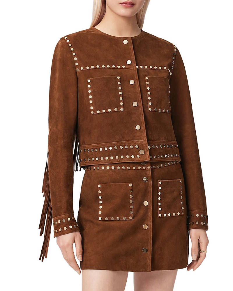 Allsaints Alice Suede Trucker Jacket