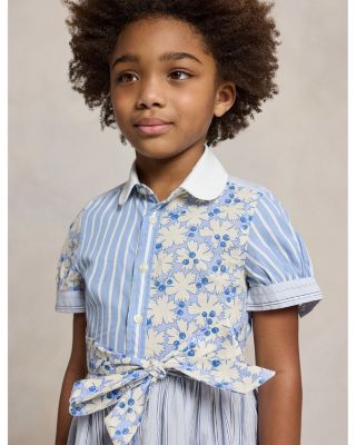 Girls' Cotton Poplin Fun Shirtdress - Little Kid