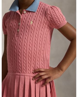 Girls' Mini Cable Cotton Sweater Dress - Little Kid