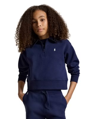 Girls' Double Knit Collared Boxy Sweatshirt - Big Kid
