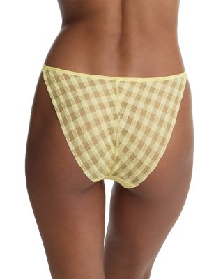 Bonbon Gingham Lace String Bikini