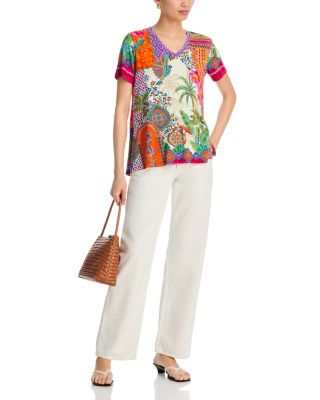 The Janie Favorite Short Sleeve V Neck Swing Tee