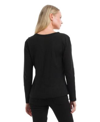  Long Sleeve Ruched Side Tee