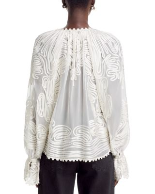 Florence Lace Up Blouse