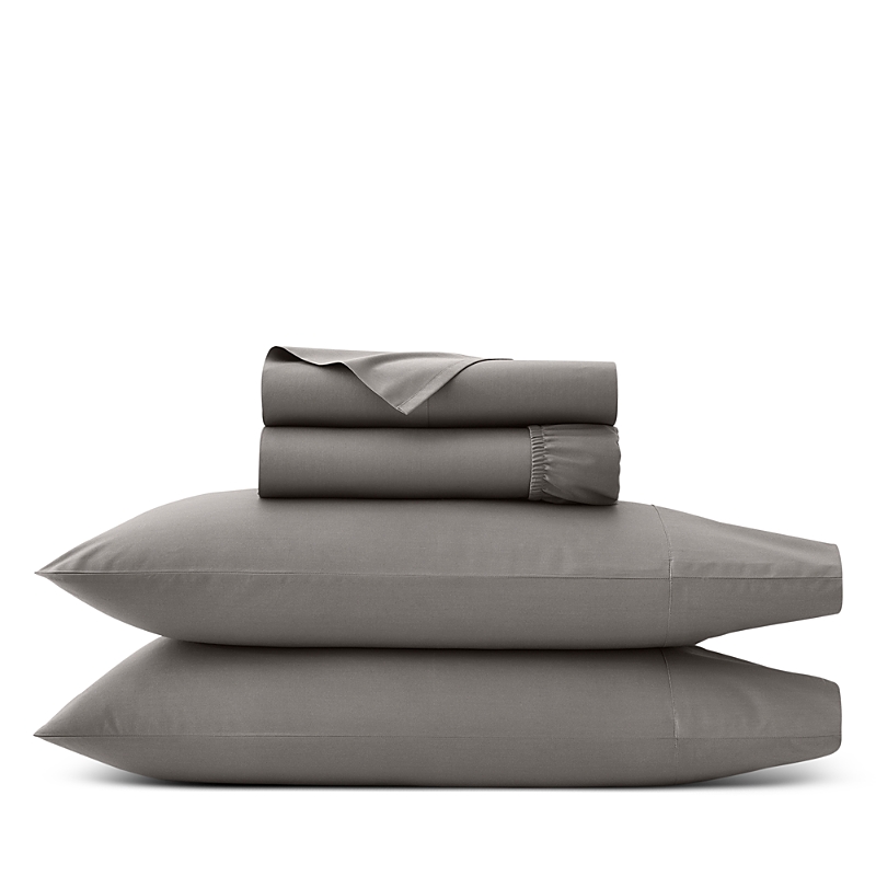 Boll & Branch Percale Hemmed Sheet Set, Full In Gray