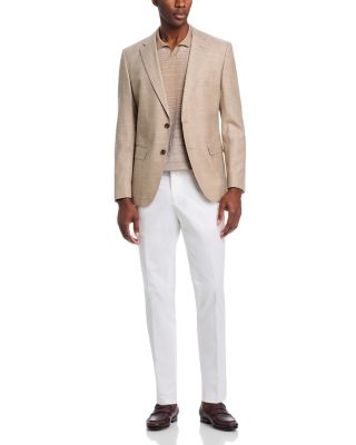 Tonal Stripe Knit Polo Shirt