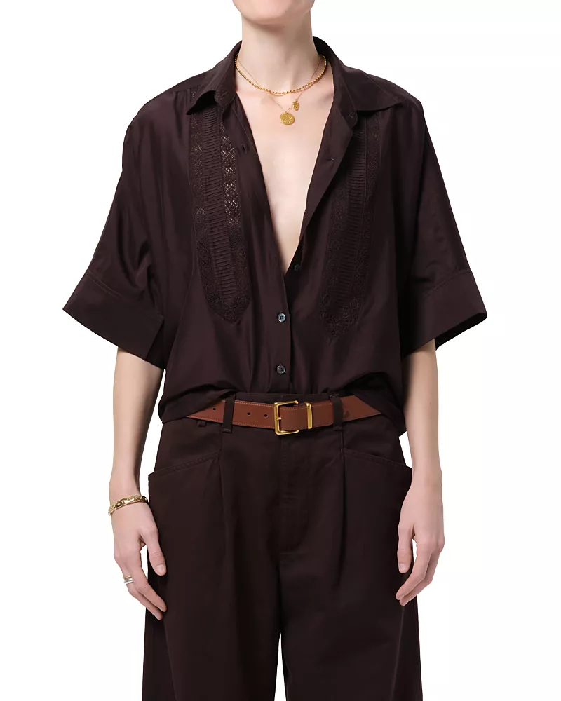 Citizens of Humanity Claire Lace Trim Shirt