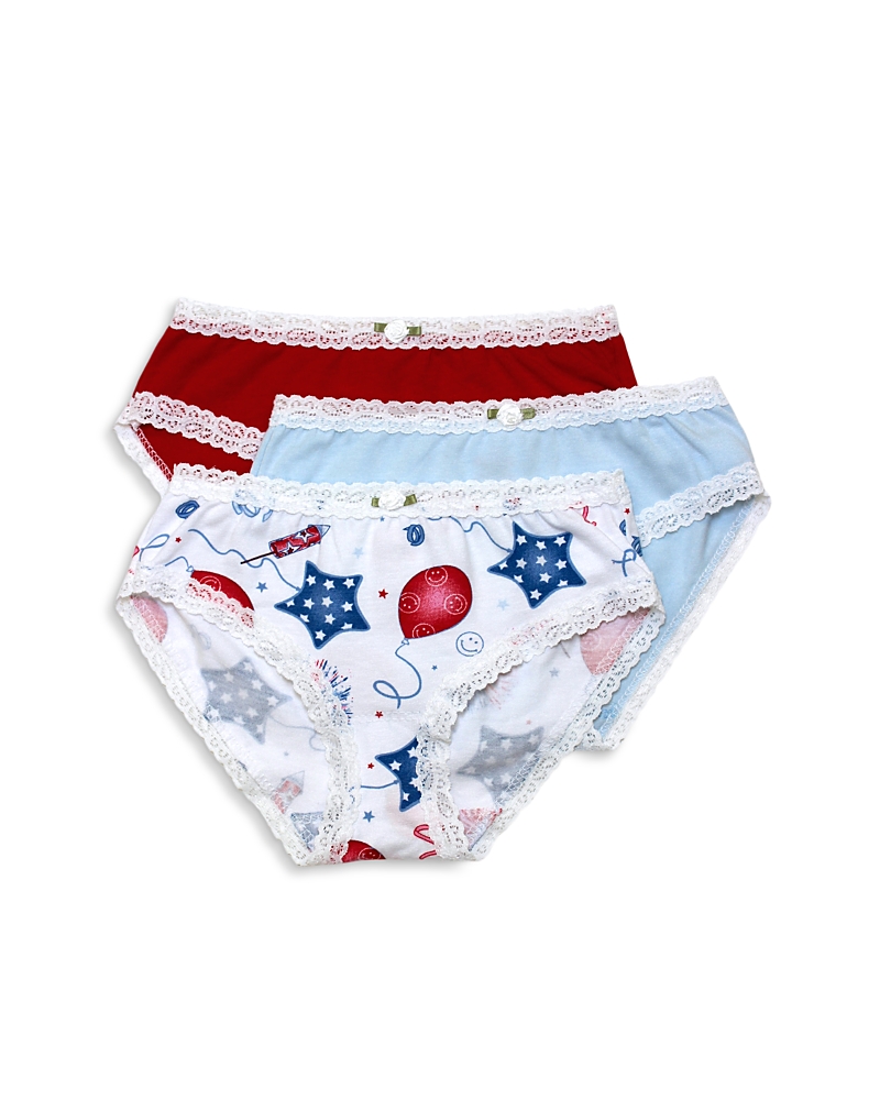Esme Girls' Lace Trim Underwear, 3 Pack - Little Kid, Big Kid