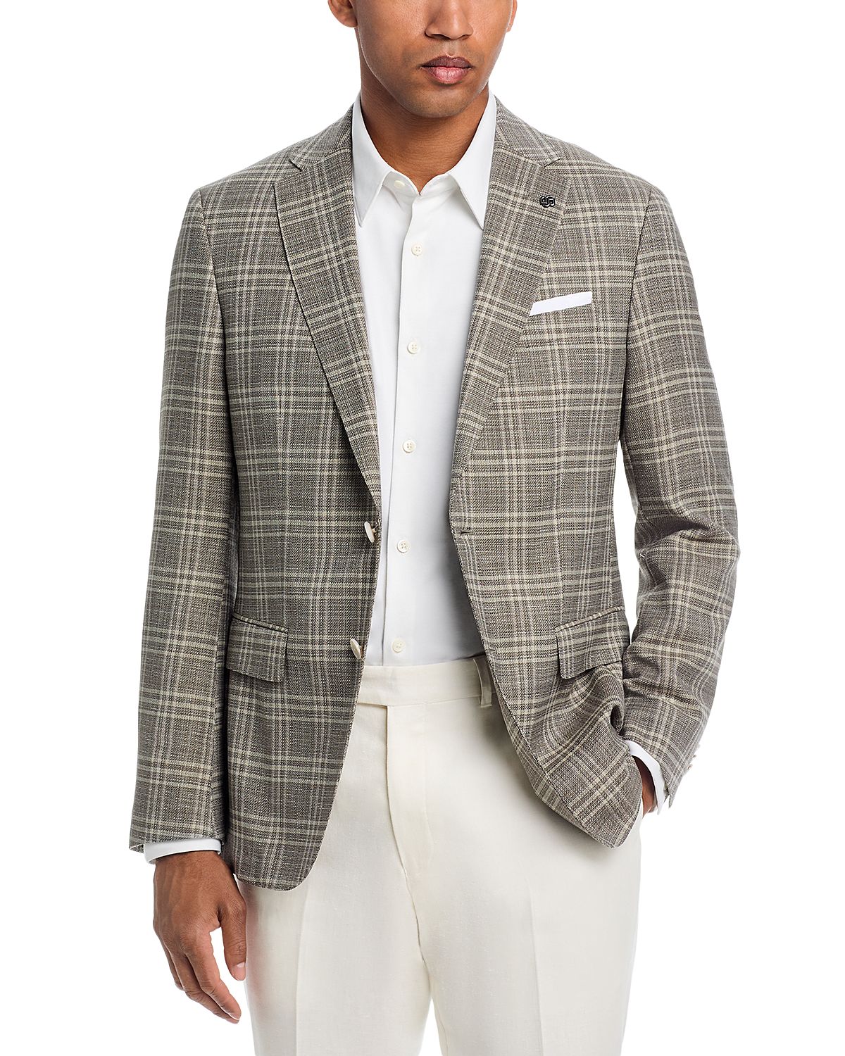 Boss Hutson Slim Fit Check Blazer