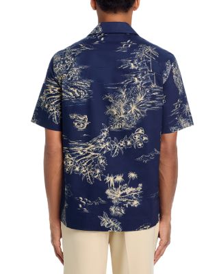 Floral Print Short Sleeve Cotton Shirt