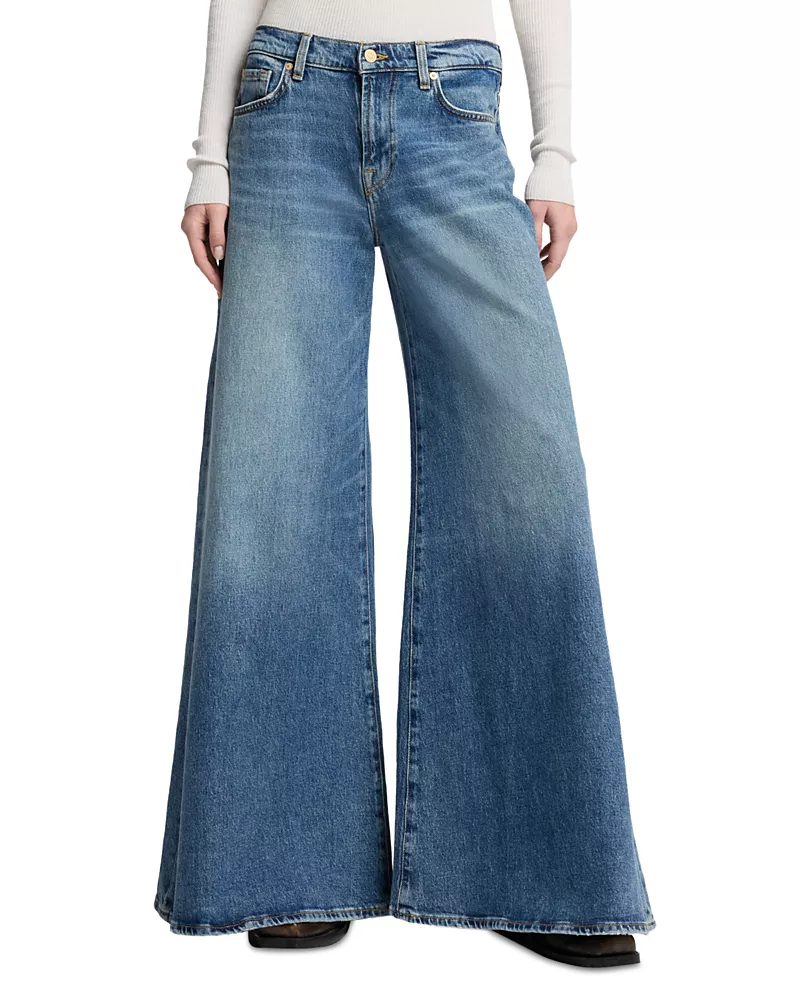 7 For All Mankind Willow Extra Wide Jeans in Debut