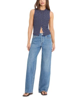 Vintage High Rise Wide Leg Jeans in Indigo1237