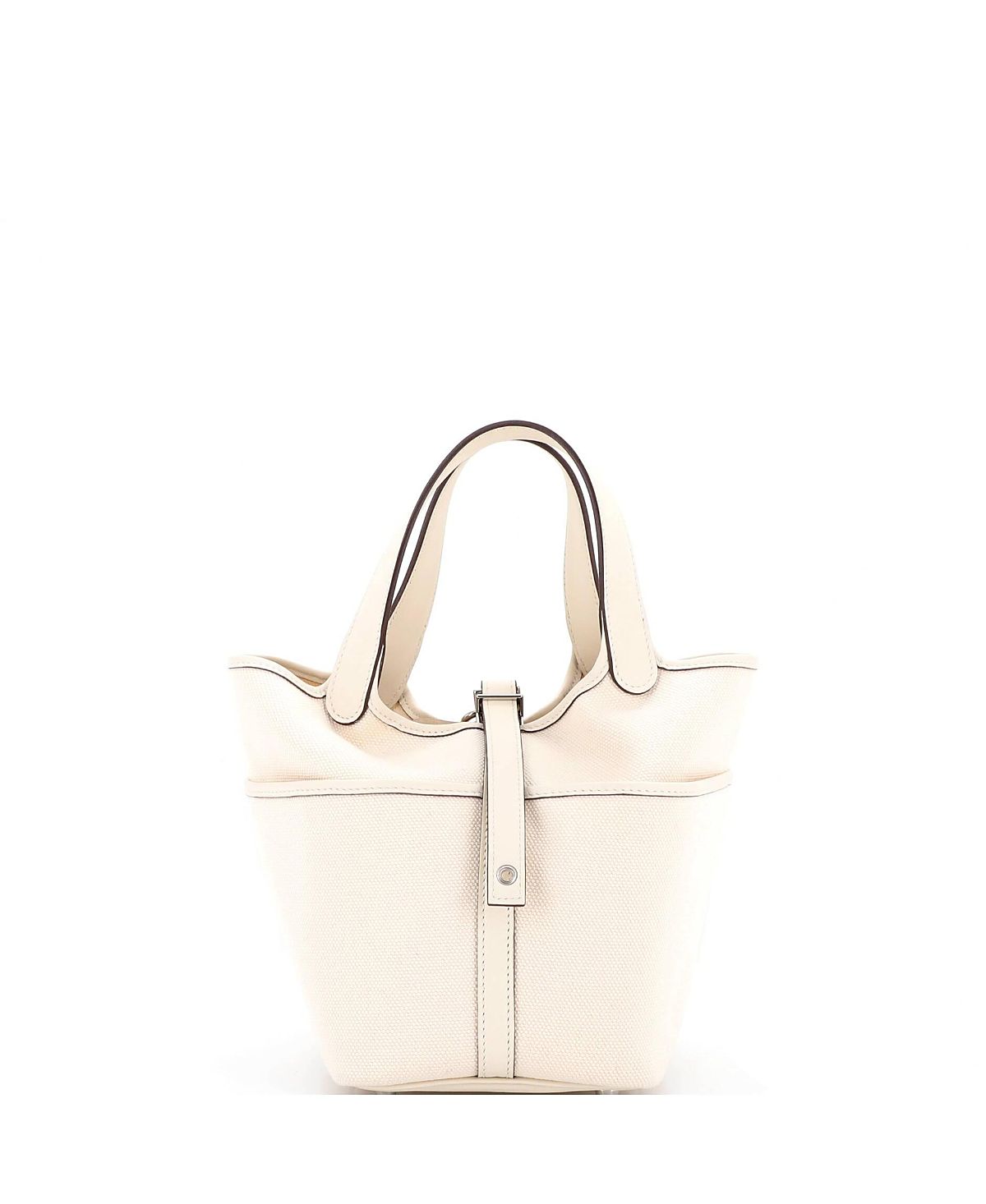 Pre-Owned HERMES Pm Cargo Picotin Lock Bag Canvas and Swift