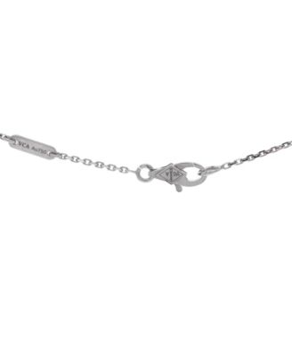  Sweet Alhambra Butterfly Pendant Necklace 18K White Gold with Turquoise, 15.5"