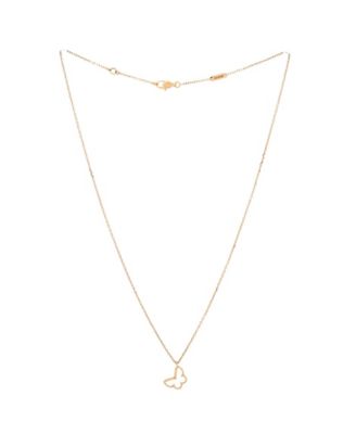  Sweet Alhambra Butterfly Pendant Necklace 18K Gold and Mother of Pearl, 15.75"