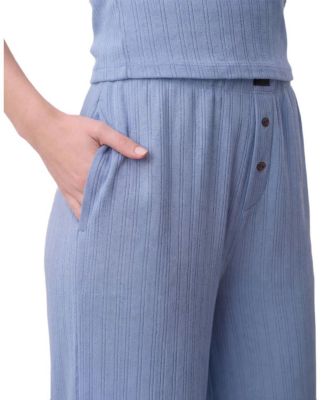  Pointelle Wide Leg Pant