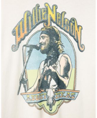  Unisex Willie Nelson Abbott Texas Vintage Tee