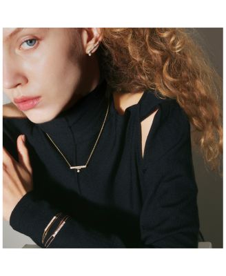 18K Yellow Gold Inside/Out Diamond Flip Double Strand Chain Bracelet