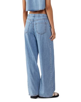 Nesta Drawstring High Rise Jeans in Prime Indigo