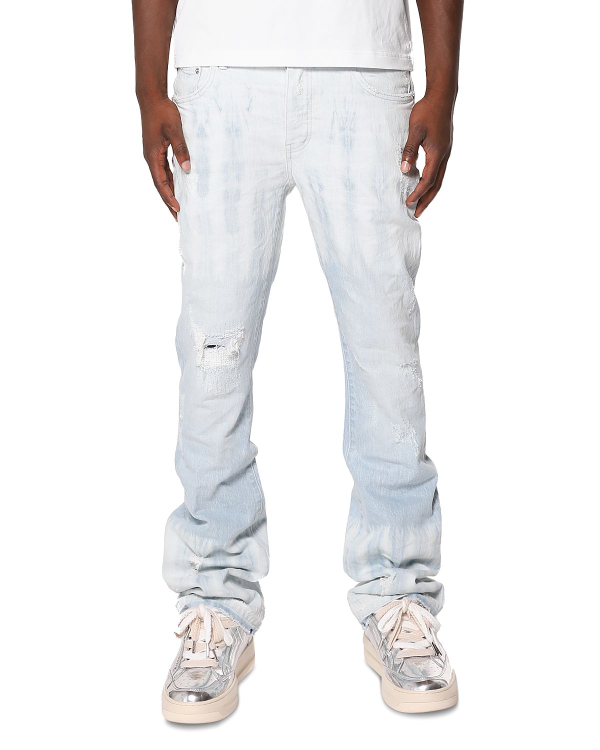 Purple Brand Tie Dye Flare Jeans