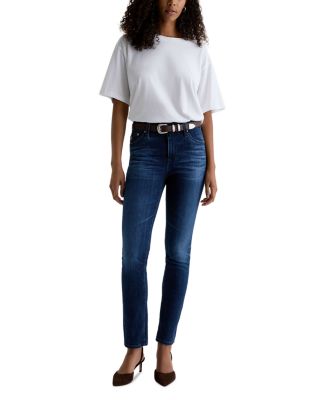 Mari Mid Rise Slim Straight Jeans in 5 Years Blue