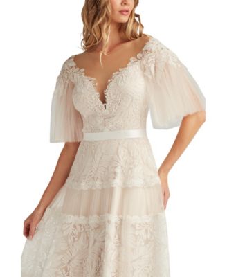  Tresca Embroidered Tulle Midi Dress