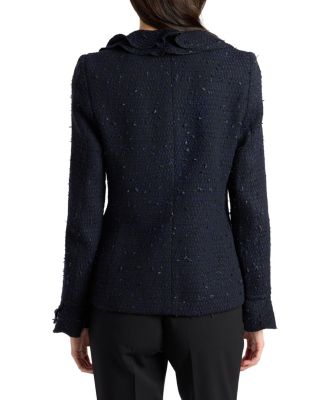 Celeste Ruffle Jacket in Luxury Tonal Tweed