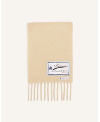 Fringed Wool Scarf with 22 Faubourg Label