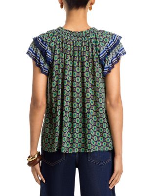 Dahlia Ruffle Sleeve Top