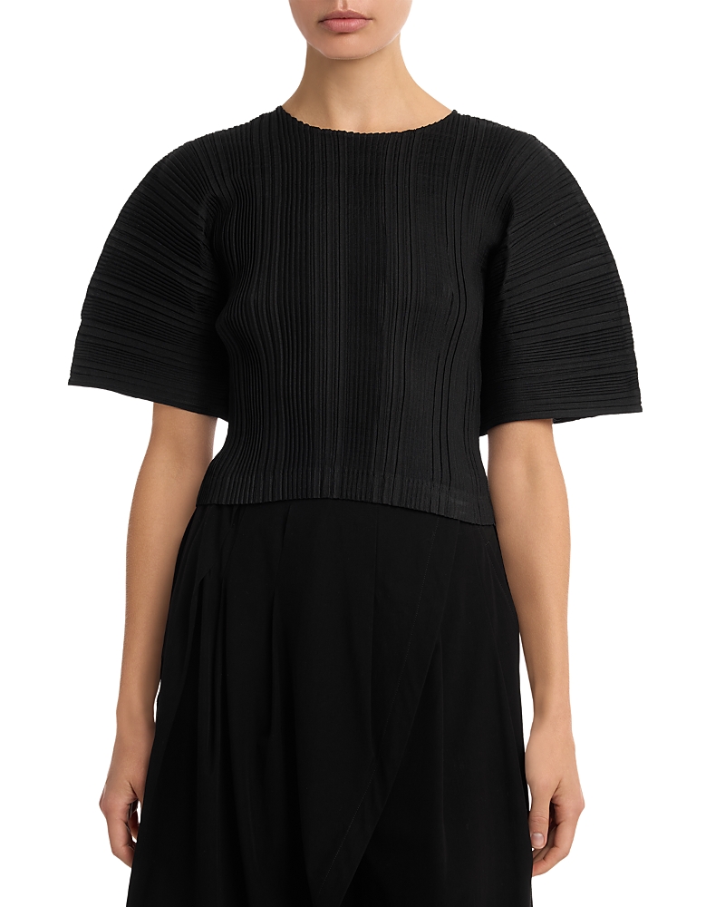 Pleats Please Issey Miyake Linen Like Rib Pleats Top