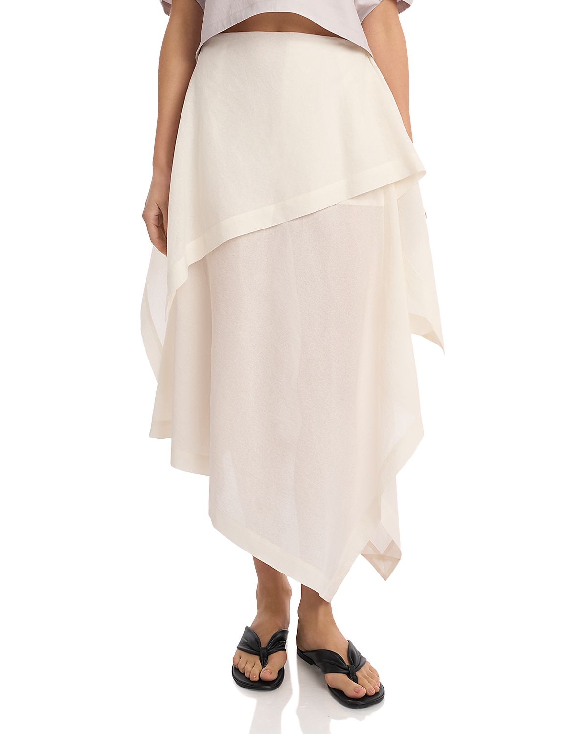 Pleats Please Issey Miyake All Squares Asymmetrical Skirt